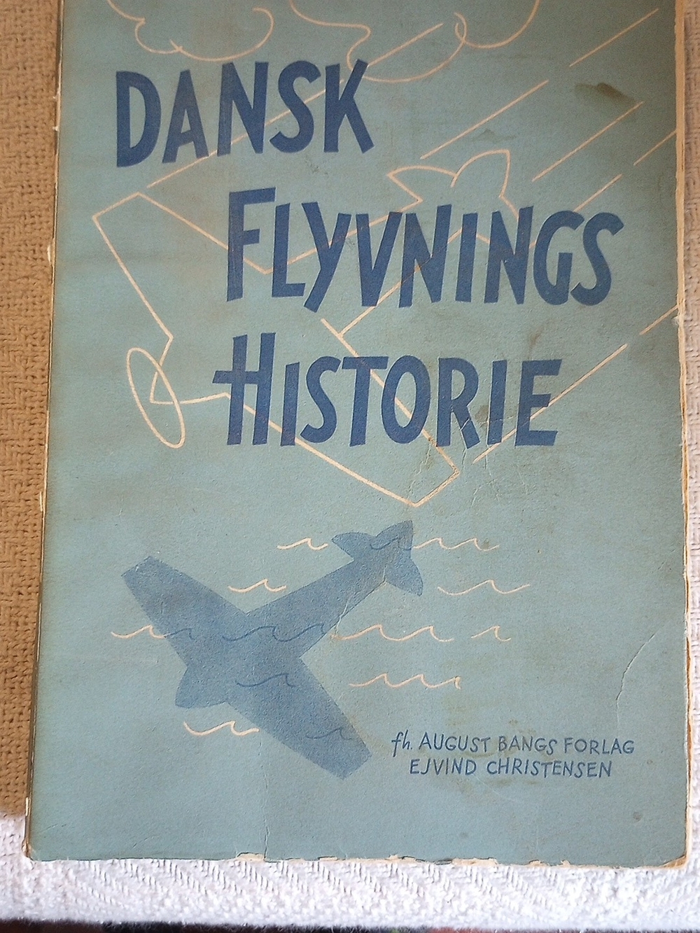 Dansk Flyvnings Historie Vintage Aviation Book - Blue Cover